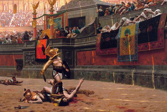 Pollice Verso (With a turned thumb), painting by Jean-Leon Gerome. 